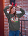 Christmas Sweatshirt for Women Christmas Gnome Sweatshirt Cute Gnomes Graphic Pullover Xms Holiday Sweater Top Dark Gray