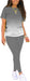 Women'S 2 Piece Casual Short Sleeve Bodycon Sweatpant Set T-Shirt Tracksuits Outfit, C-Gradient Gray, Medium